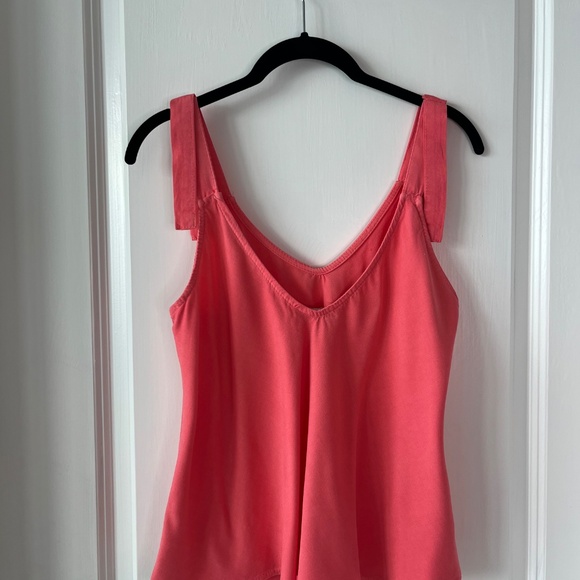 Made in Italy Coral Pink 100% Tencel Sleeveless Tank Top - Picture 5 of 6